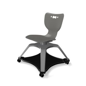 MooreCo Hierarchy Enroll Chair, Armless Shell with Hard Casters, 32.4"H x 25.6"W x 25.6"D