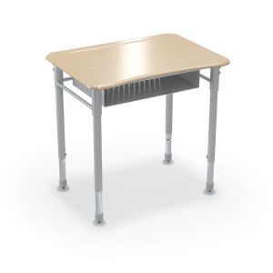 2 PACK - MooreCo Astute Hard Plastic Desk – Rectangle - Fusion Maple