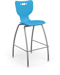 MooreCo Hierarchy 4-Leg Stool, 30" Height - Blue