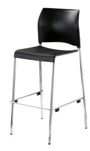 Stacking Cafe Stool with Plastic Seat by National Public Seating