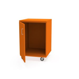 REplay® Mobile Base Cabinet Unit with Left Hinged Single Door, Empty Interior, and Casters - 18"W x 23"D x 35.5"H