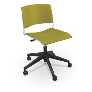 MooreCo Akt 5-Star Chair with Soft Casters - Bee, 29"- 34" H x 27.5" W x 27.5" D