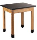 NPS® Wood Science Lab Table, 24"x30"x30", Chemical Resistant Top