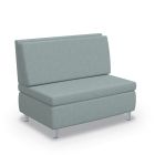 MooreCo Morris Mid Back Loveseat – Armless + Back Shelf (36"H), 37.4"H x 47.1"W x 41.8"D