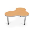 MooreCo Hierarchy Cloud 9 Desk (Small) – Youth Height Legs (Platinum), 12" – 18"H x 36.1"W x 25.5"D