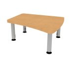 ELO® Arcadia 26"D x 28.5"L Student Desk with 3mm Edge HPL Top and 2" Mini Junior Adjustable Straight Round Legs