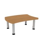 ELO® Loyal 22"D x 30"L Student Desk with 3mm Edge HPL Top and 2" Mini Junior Adjustable Straight Round Legs