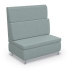 MooreCo Morris High Back Loveseat – Armless + Back Shelf (36"H), 37.4"H x 47.1"W x 41.8"D
