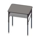USACapitol Aptitude Adjustable Desk, 24" – 30", with Hard Plastic Top and Open Front Book Box