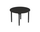 NPS® Heavy-Duty Height Adjustable Activity Table, 48" Round, Chem-Res Top, Black Legs