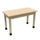Diversified Spaces PerpetuLab Science Lab Table with Plain Apron, Wood Legs, and ShopTop Top - 21" x 48"